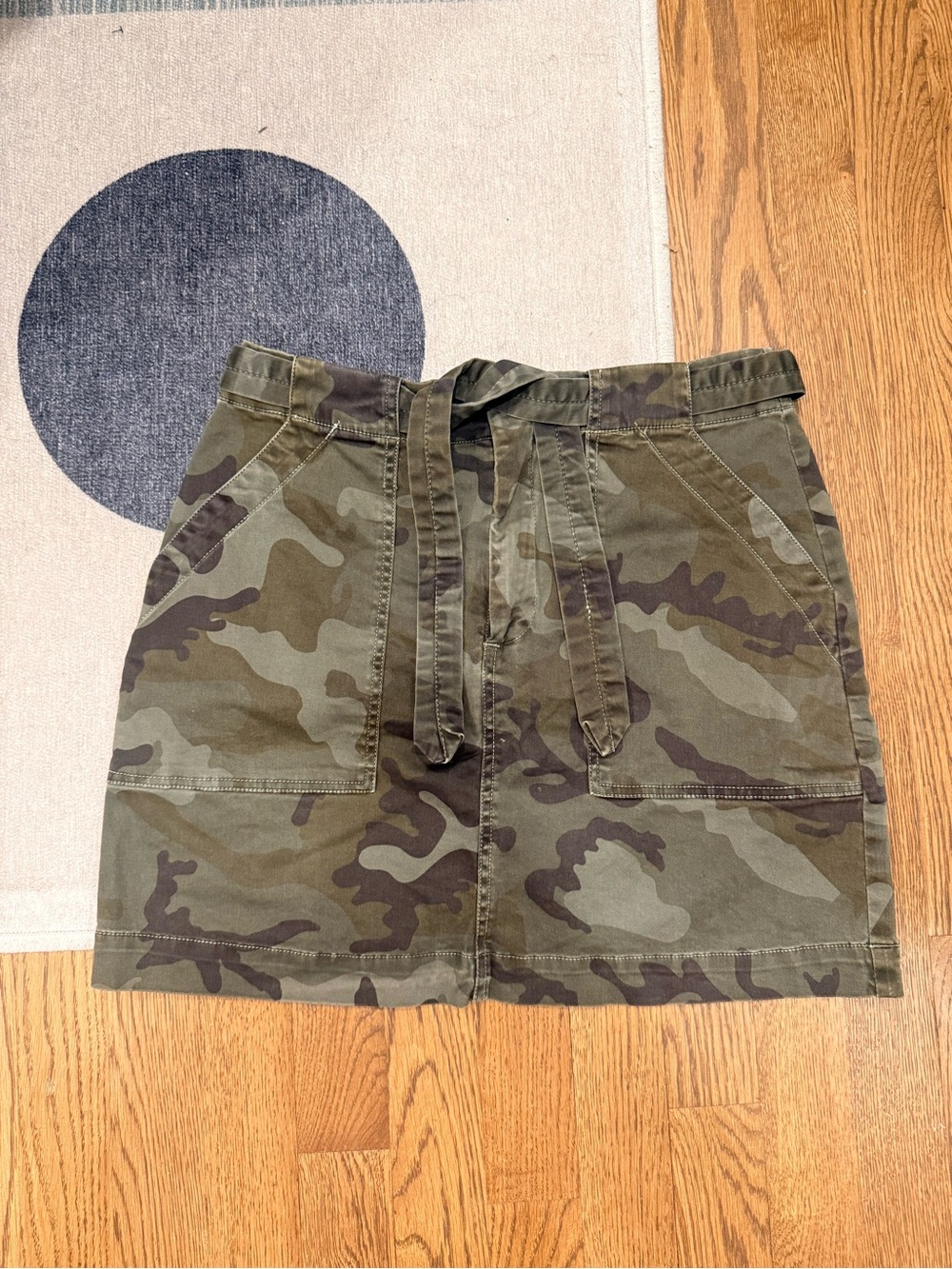Sanctuary Camo Tie-Waist Mini Skirt - Olive Camo